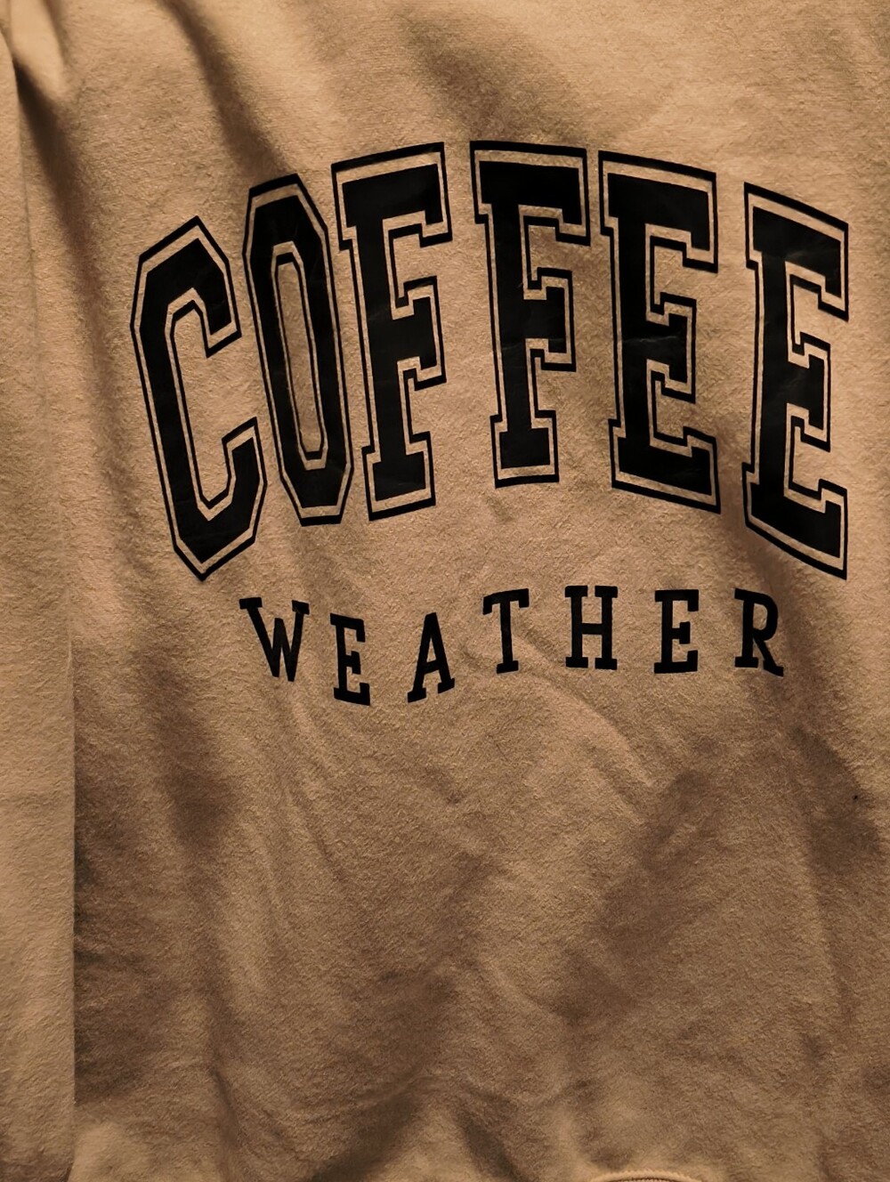 Coffee Weather Crewneck Sweater - Tan
